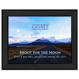 "Goals" By Trendy Decor4U, Printed Wall Art, Ready To Hang Framed Poster, Black Frame