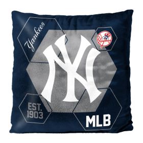 Yankees OFFICIAL MLB "Connector" Double Sided Velvet Pillow; 16" x 16"