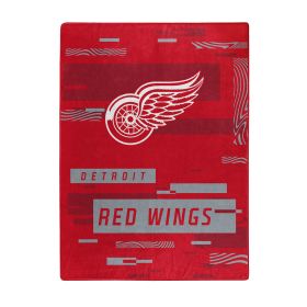 Red Wings OFFICIAL NHL "Digitize" Raschel Throw Blanket; 60" x 80"